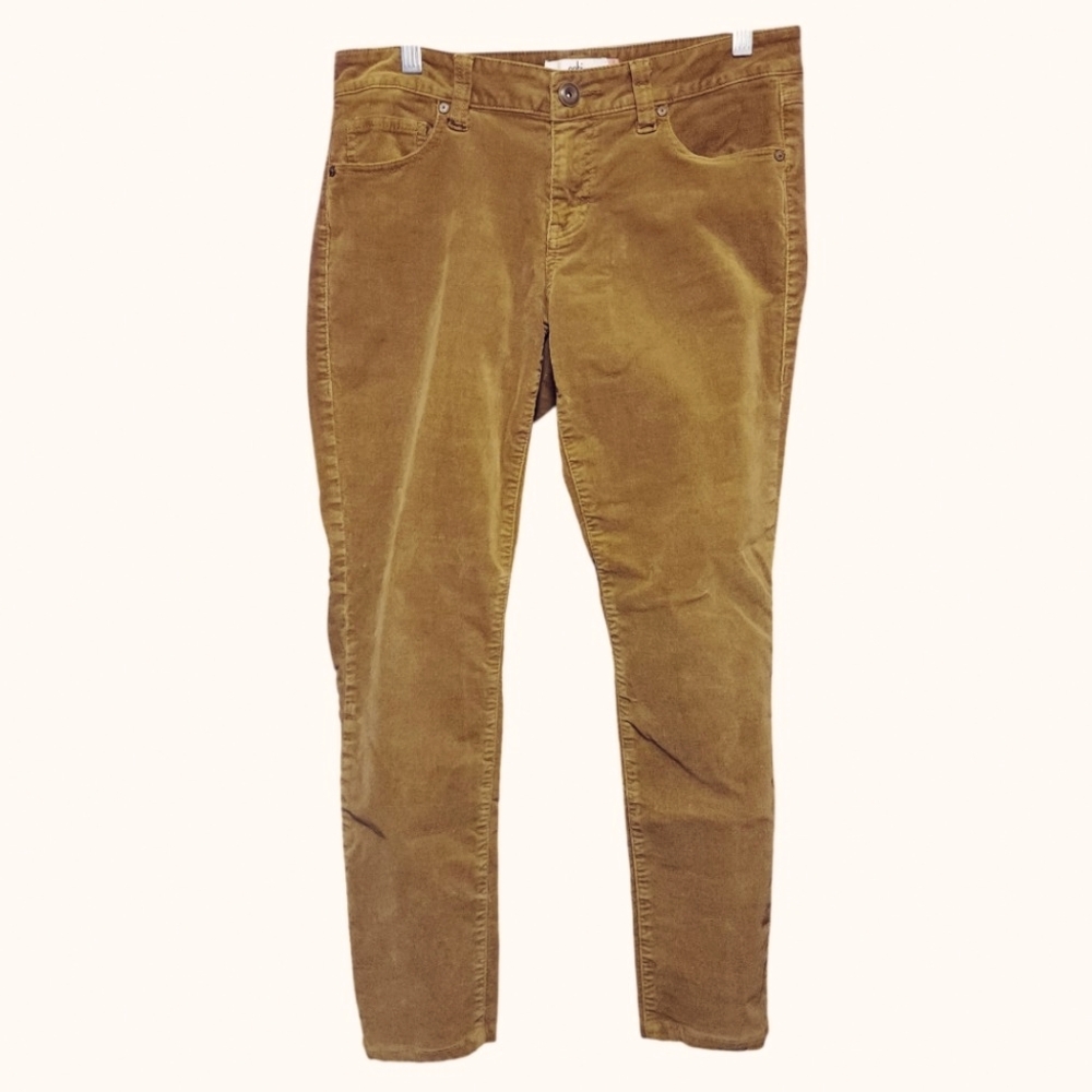 Cabi Corduroy Skinny Gold Mustard Size 8 Pants